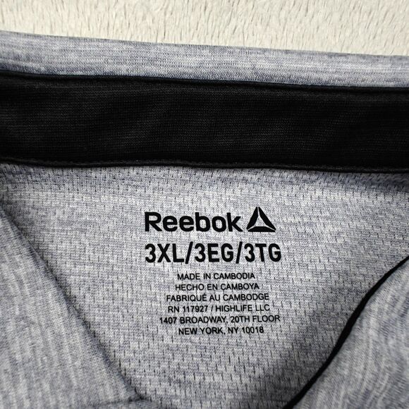 Reebok Performance Polo Shirt Men's 3XL Golf Tennis Classic Fit Gray NWT - Picture 4 of 7